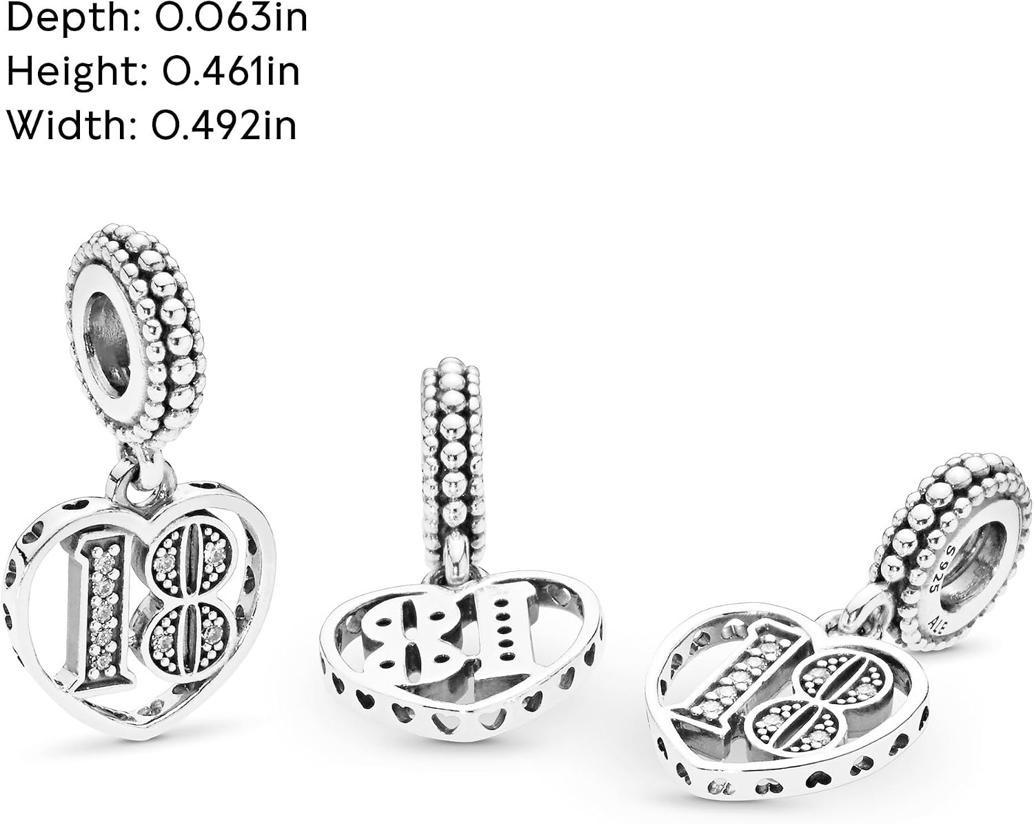 image:imagePANDORA 18th Celebration Dangle Charm Bracelet Charm Moments Bracelets Sterling Silver with Clear Cubic Zirconia Gift for Her Jewelry for Women with Gift Box