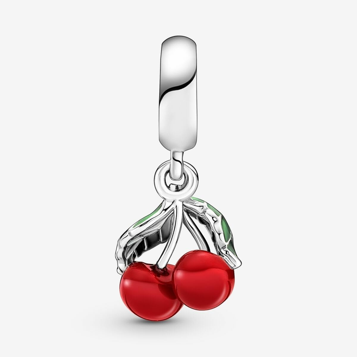 image:imagePANDORA Asymmetrical Cherry Fruit Dangle Charm Compatible Moments Stunning Womens Jewelry Gift for Women Made with Sterling Silver amp Enamel With Gift Box