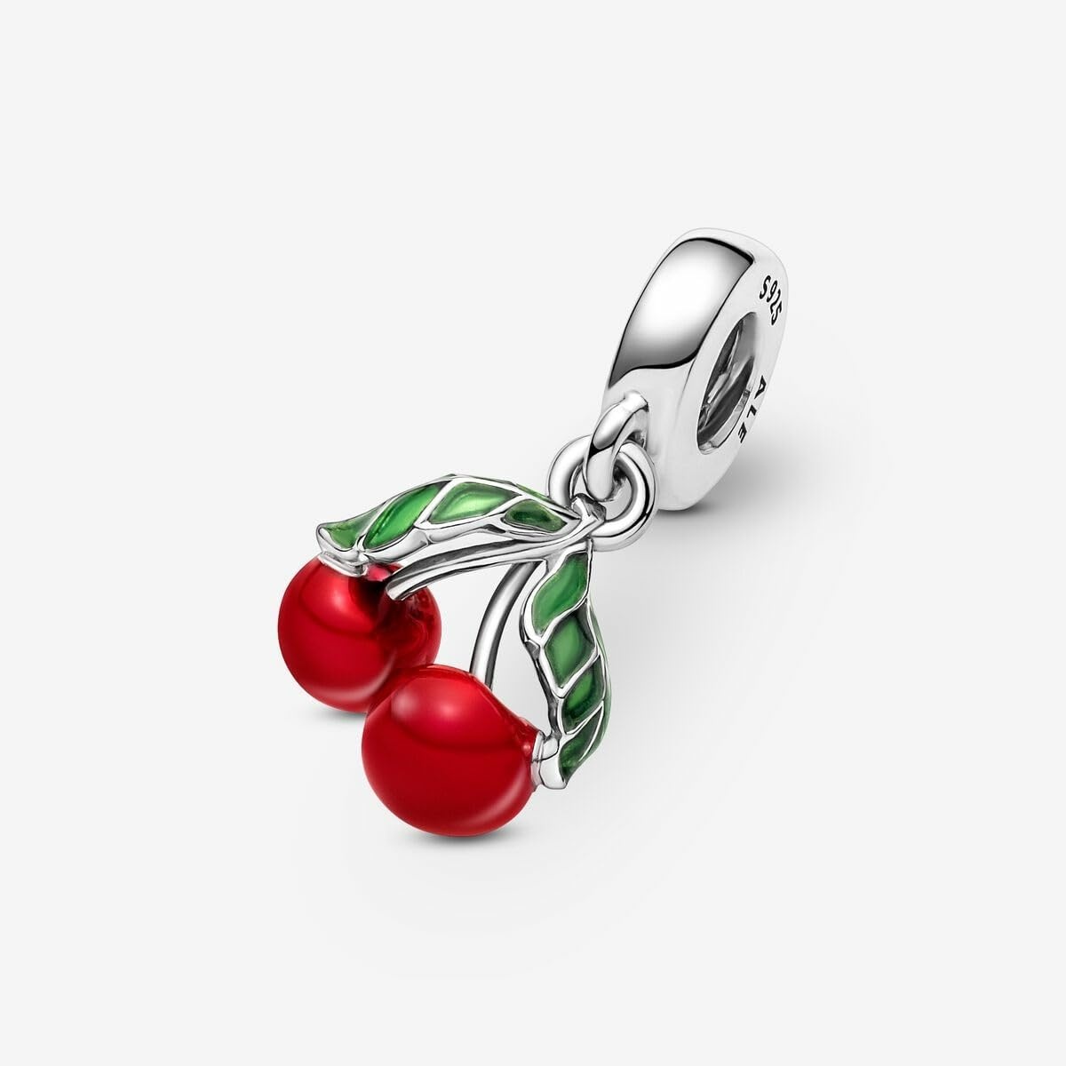 image:imagePANDORA Asymmetrical Cherry Fruit Dangle Charm Compatible Moments Stunning Womens Jewelry Gift for Women Made with Sterling Silver amp Enamel With Gift Box