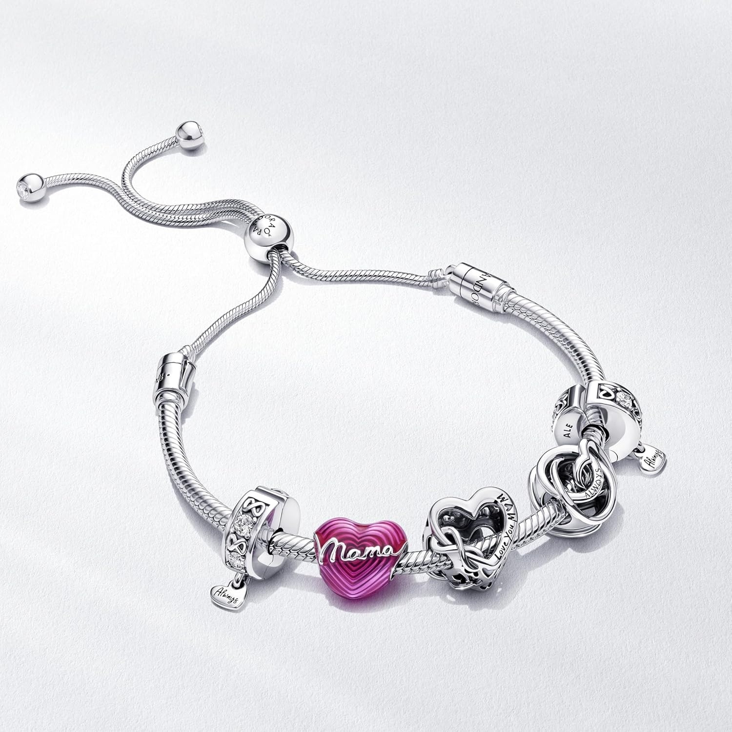 image:imagePANDORA Family Always Encircled Heart Charm Compatible Moments Stunning Womens Jewelry Gift for Her Made with Sterling Silver With Gift Box