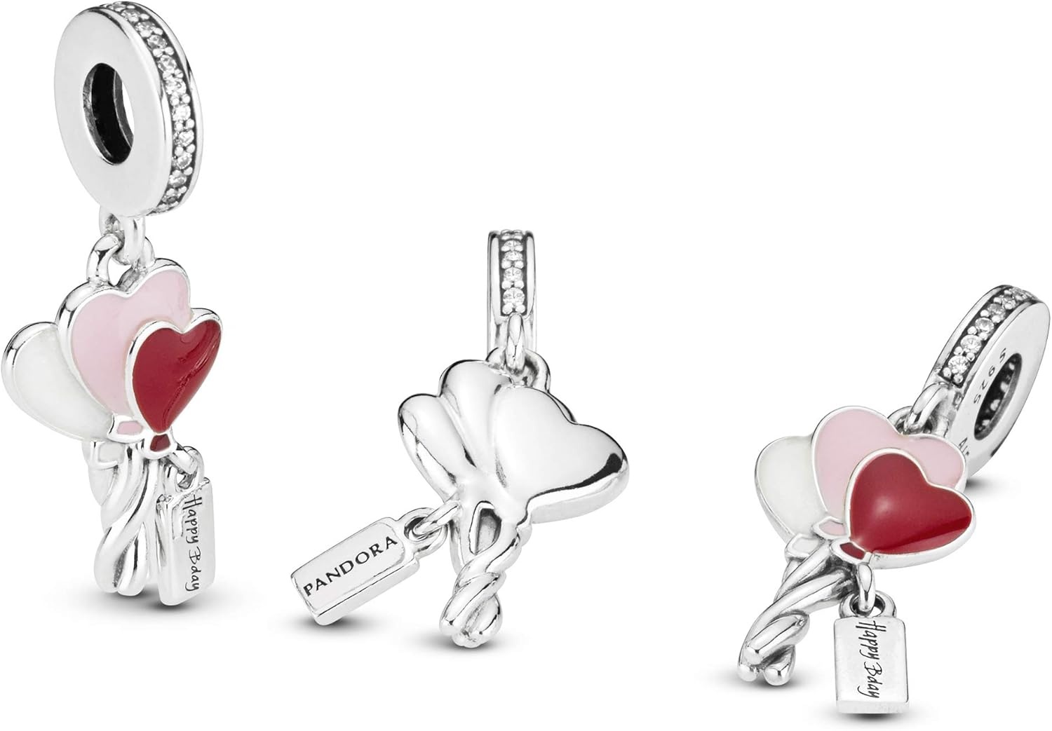 image:imagePANDORA Happy Bday Balloon Dangle Charm Birthday Charm Jewelry for Women with Gift Box Enamel amp Cubic Zirconia Details Compatible Moments Charm Bracelets Sterling Silver
