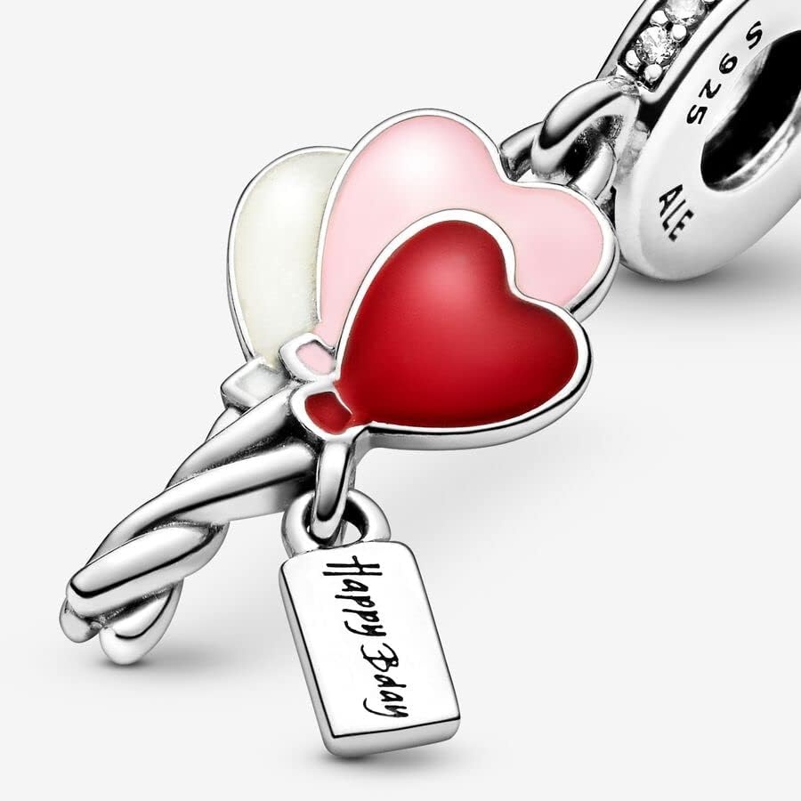 image:imagePANDORA Happy Bday Balloon Dangle Charm Birthday Charm Jewelry for Women with Gift Box Enamel amp Cubic Zirconia Details Compatible Moments Charm Bracelets Sterling Silver