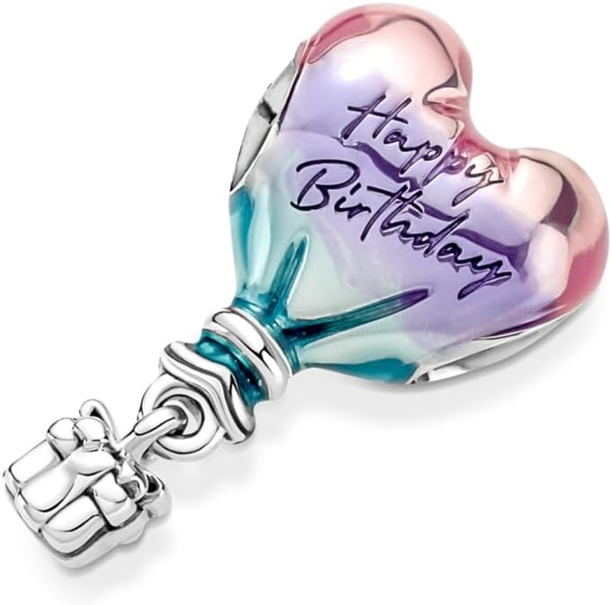 image:imagePANDORA Happy Birthday Hot Air Balloon Charm Bracelet Charm for PANDORA Moments Bracelets Stunning Womens Jewelry Gift for Women Made with Sterling Silver amp Enamel With Gift Box