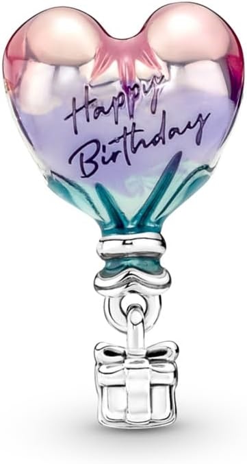 image:imagePANDORA Happy Birthday Hot Air Balloon Charm Bracelet Charm for PANDORA Moments Bracelets Stunning Womens Jewelry Gift for Women Made with Sterling Silver amp Enamel With Gift Box