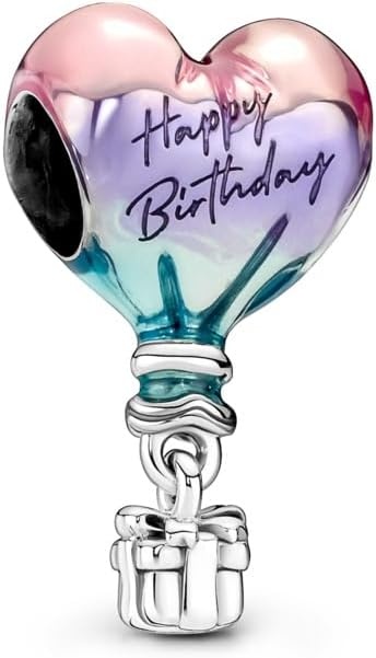 image:imagePANDORA Happy Birthday Hot Air Balloon Charm Bracelet Charm for PANDORA Moments Bracelets Stunning Womens Jewelry Gift for Women Made with Sterling Silver amp Enamel With Gift Box