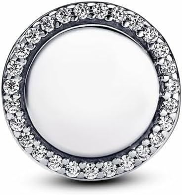 image:imagePANDORA Moments Love Abuelita Engravable Charm Sterling Silver Charm with Cubic Zirconia amp Enamel Jewelry for Women Includes Gift Box