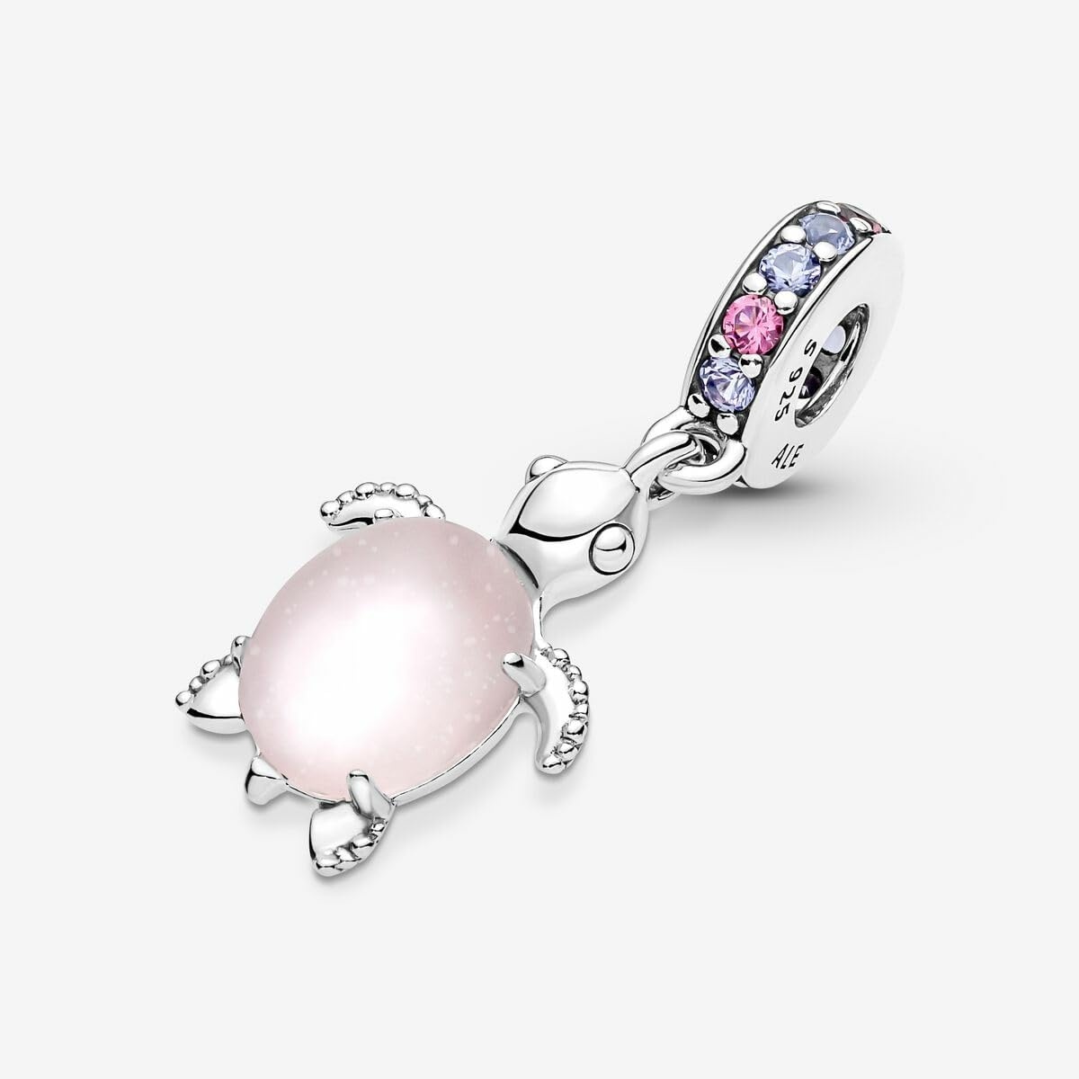 image:imagePANDORA Murano Glass Pink Sea Turtle Dangle Charm Gift for Her Compatible with PANDORA Moments Sterling Silver with Murano Glass amp ManMade Crystals With Gift Box