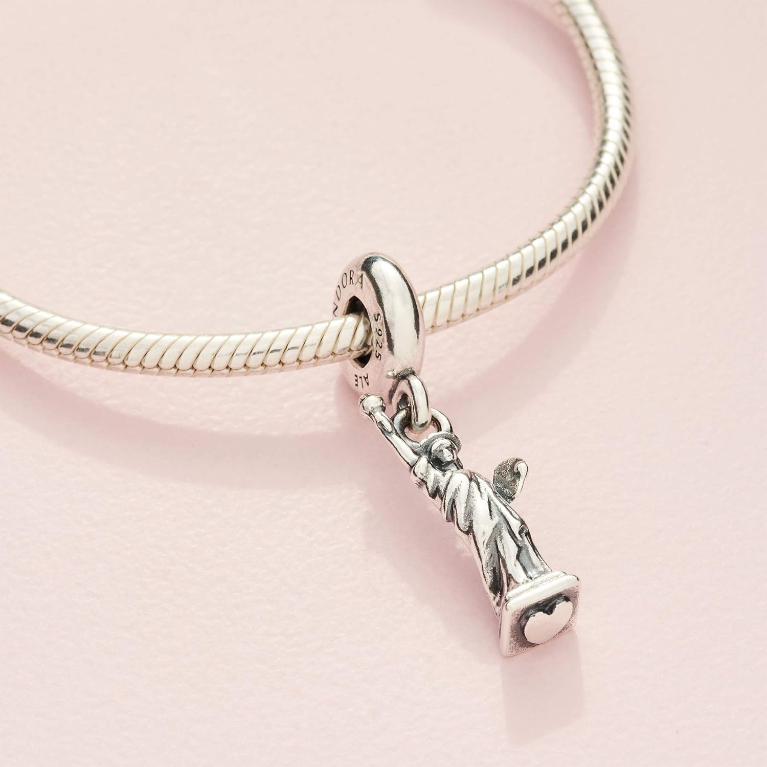 image:imagePANDORA New York Statue of Liberty Dangle Charm Bracelet Charm Moments Bracelets Stunning Womens Jewelry Gift for Women in Your Life Made with Sterling Silver With Gift Box