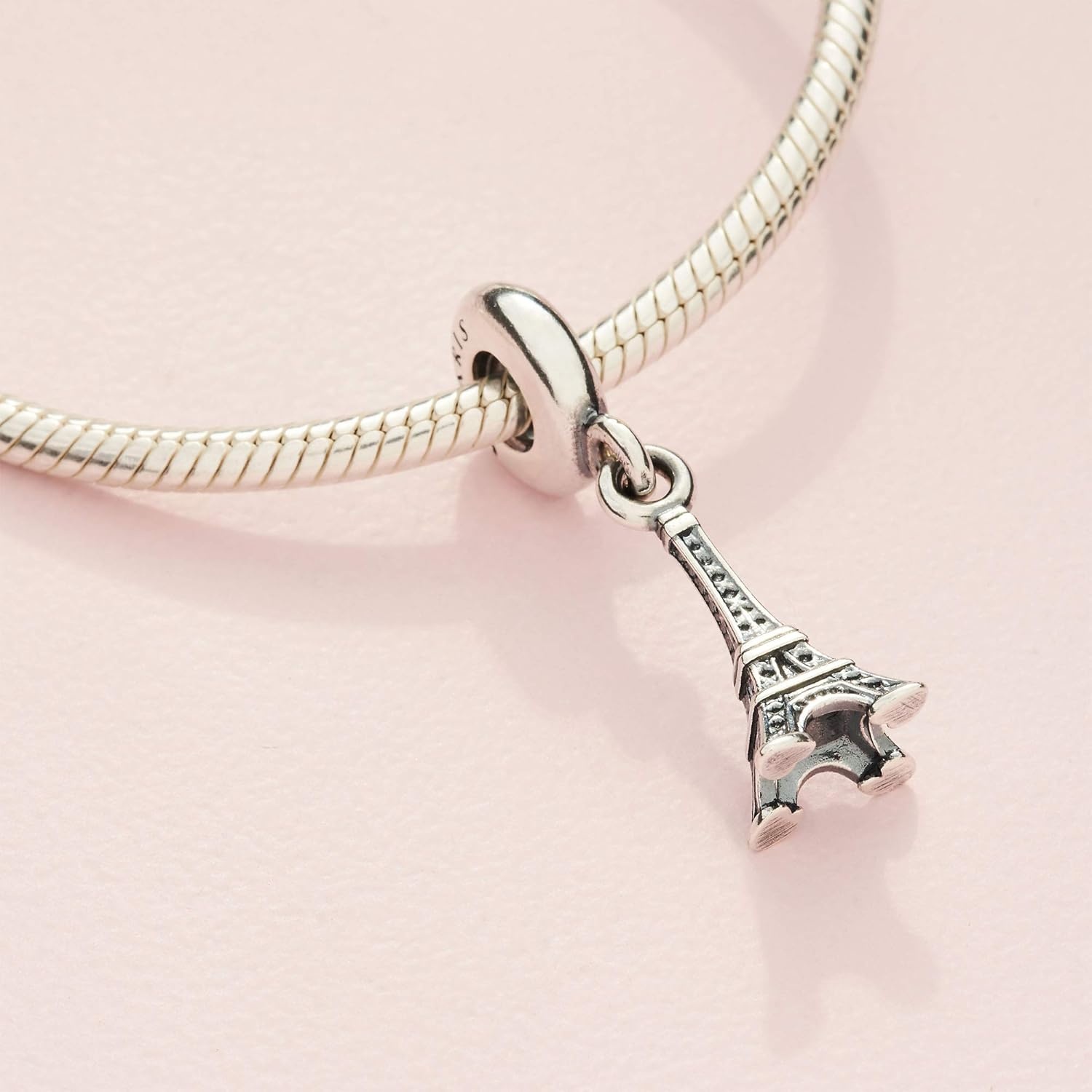 image:imagePANDORA Paris Eiffel Tower Dangle Charm Compatible with PANDORA Moments Sterling Silver Gift for Her Jewelry for Women with Gift Box