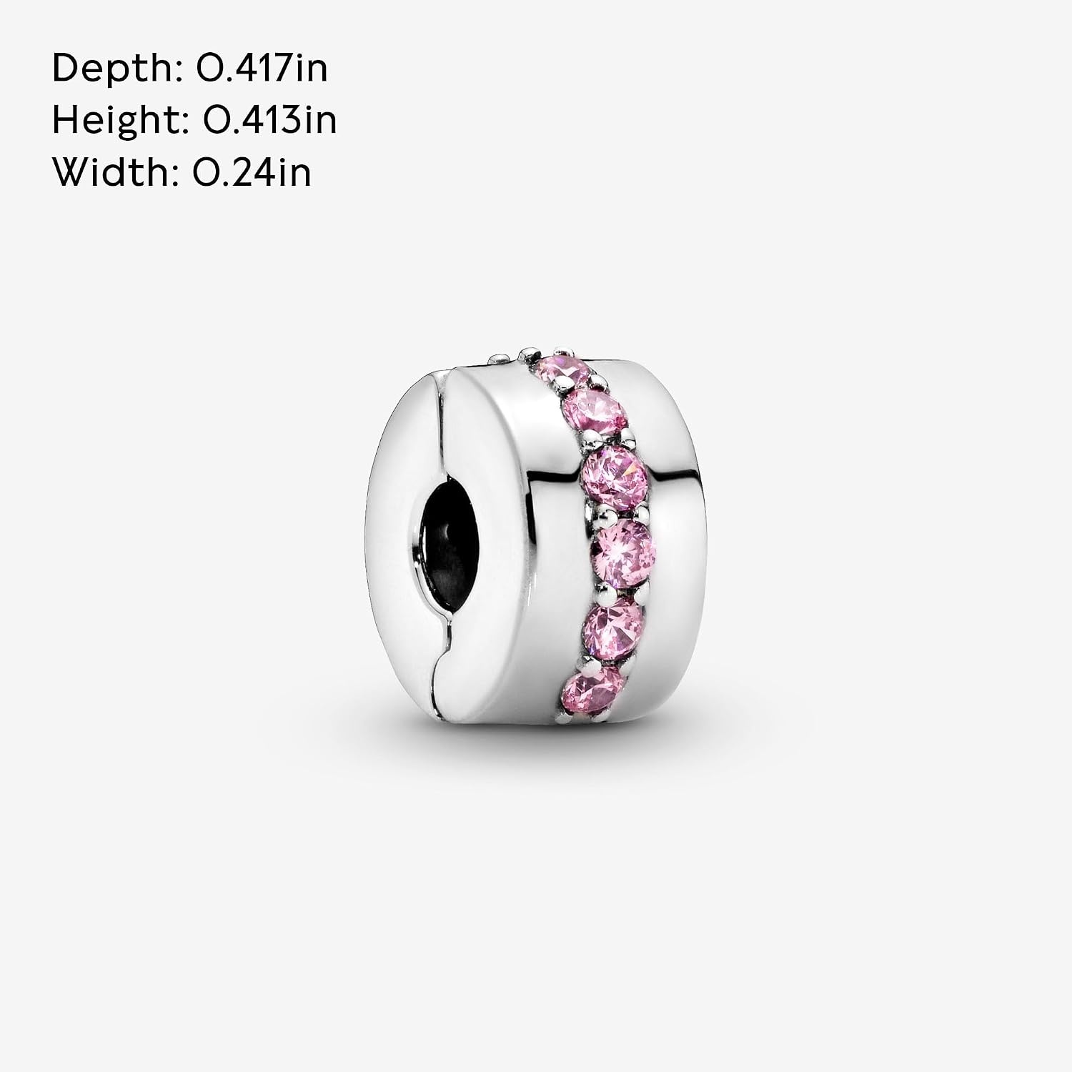 image:imagePANDORA Pink Sparkling Row Clip Charm Gift for Her Compatible Moments With Gift Box Sterling Silver with Cubic Zirconia