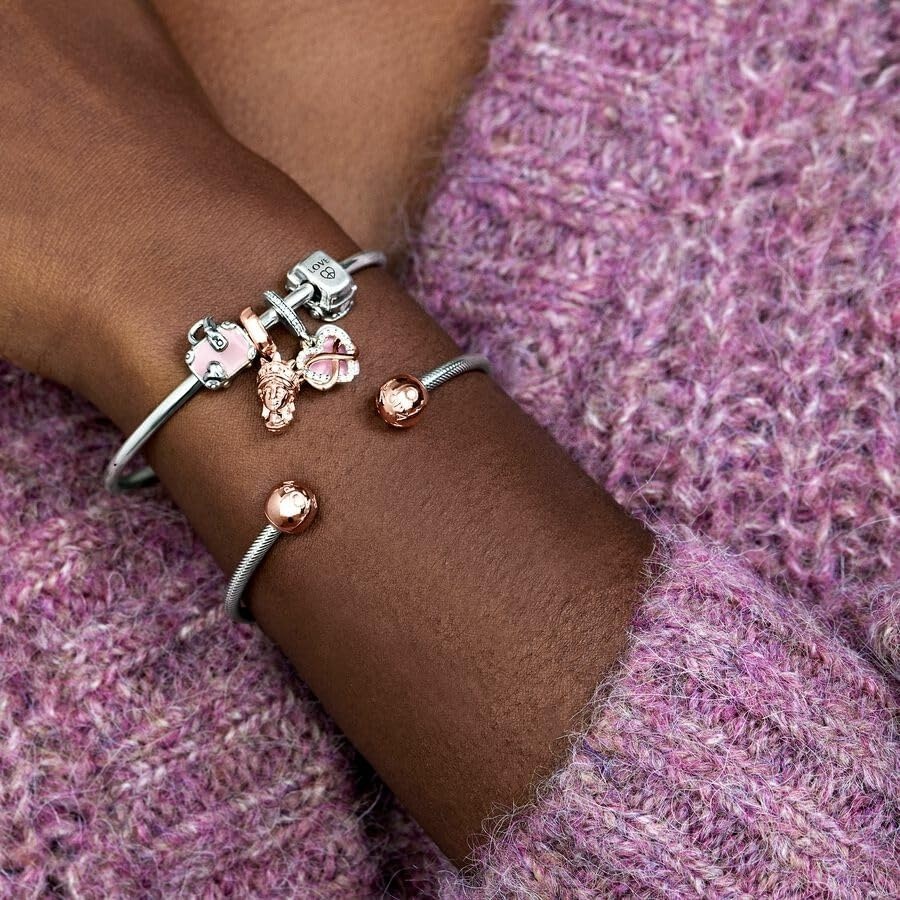 image:imagePANDORA Sparkling Infinity Heart Dangle Charm Compatible Moments Gift for Her Made Rose Sterling Silver Cubic Zirconia amp Enamel With Gift Box