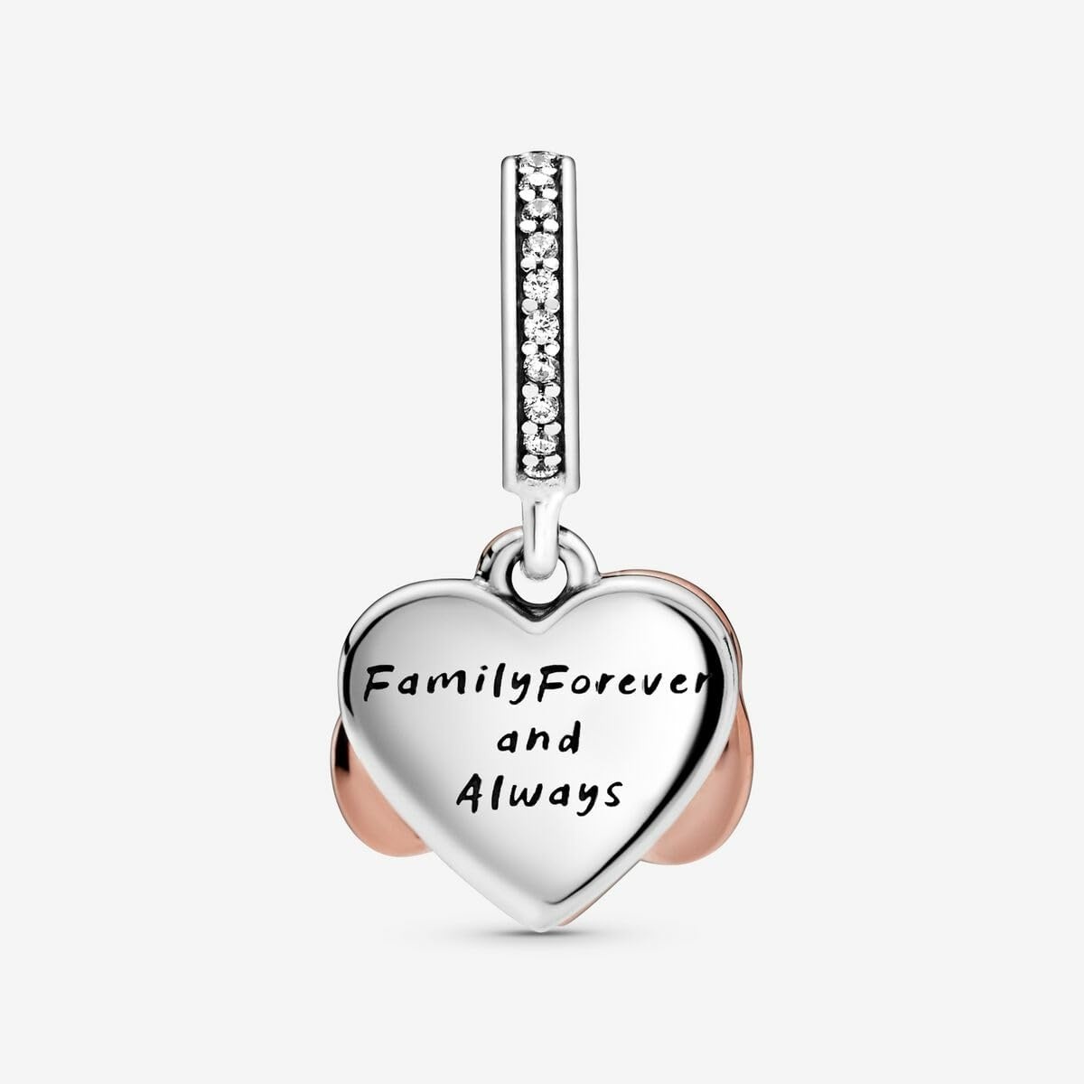 image:imagePANDORA Sparkling Infinity Heart Dangle Charm Compatible Moments Gift for Her Made Rose Sterling Silver Cubic Zirconia amp Enamel With Gift Box