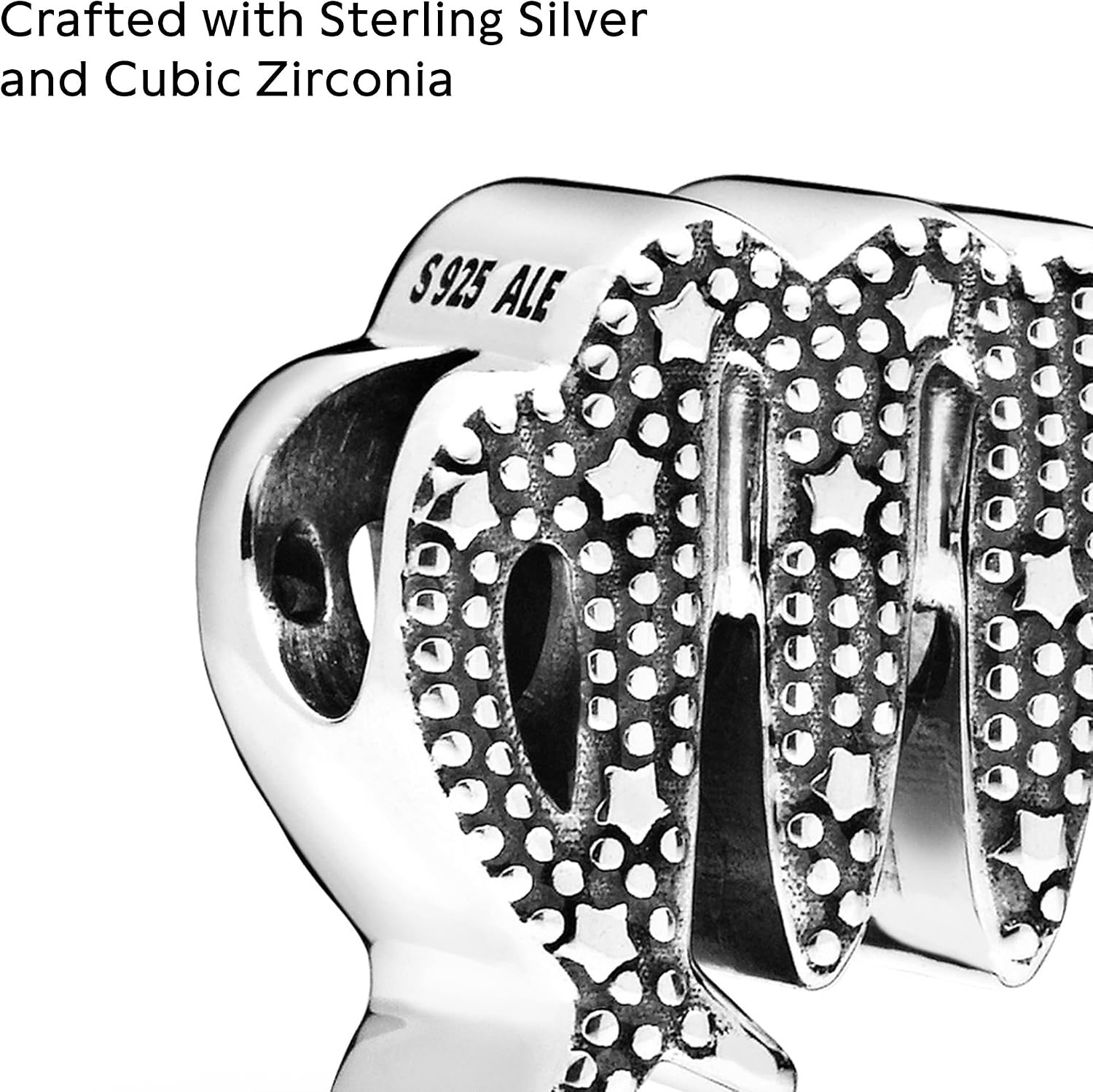 image:imagePANDORA Sparkling Virgo Zodiac Charm Gift for Her Compatible with PANDORA Moments Sterling Silver with Cubic Zirconia With Gift Box