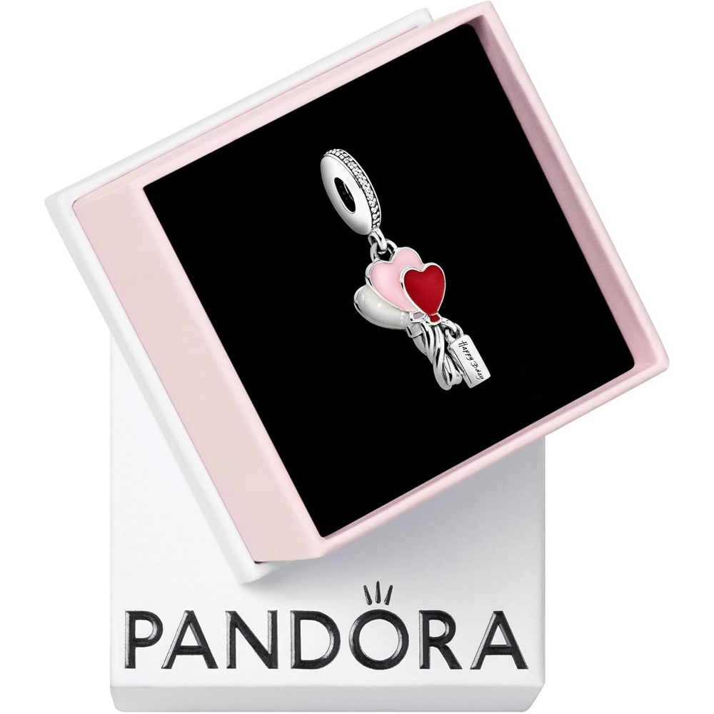 image:imagePANDORA Happy Bday Balloon Dangle Charm Birthday Charm Jewelry for Women with Gift Box Enamel amp Cubic Zirconia Details Compatible Moments Charm Bracelets Sterling Silver