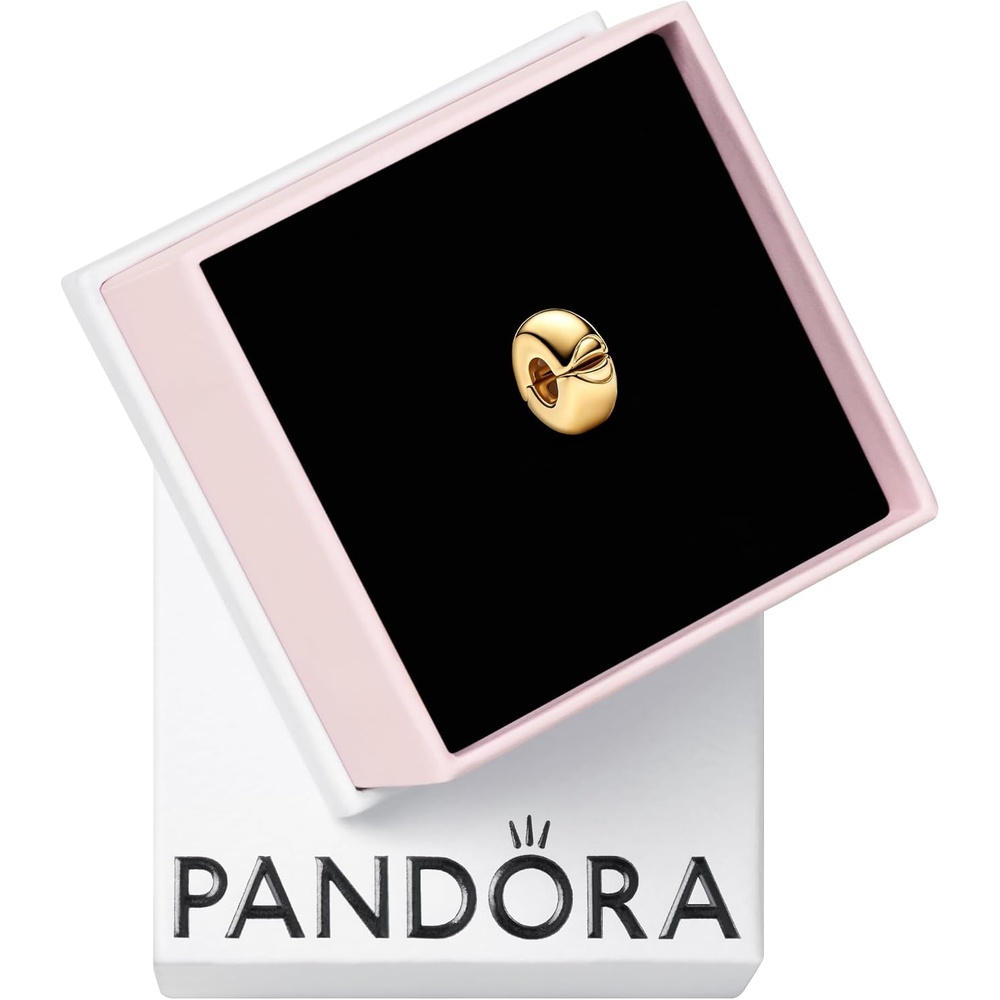 image:imagePANDORARound Clip CharmGold platedWith Gift Box