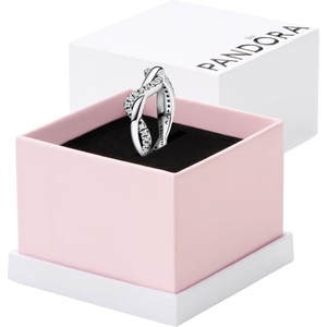 PANDORA Timeless Sparkling Intertwined Wave Ring – Sterling Silver Ring with Cubic Zirconia – Jewelry for Women – Includes Gift Box