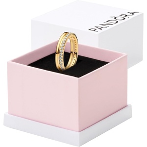 PANDORA-Double Band Ring-Gold Plated-Size 48-with Gift Box