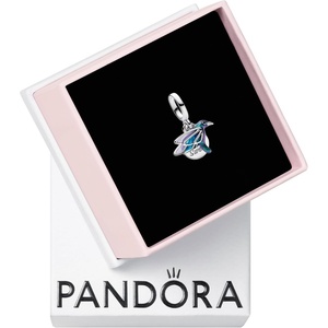PANDORA-Hummingbird Double Dangle Charm-Sterling silver-With Gift Box