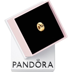 PANDORA-Round Clip Charm-Gold plated-With Gift Box