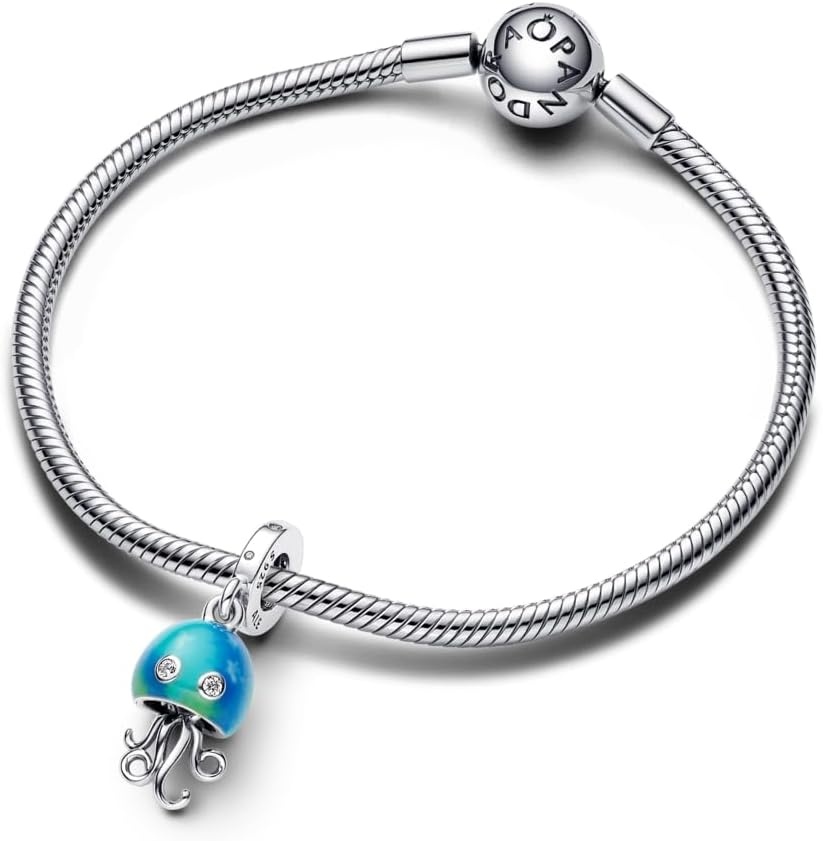 image:imagePANDORA ColorChanging Jellyfish Dangle Charm Compatible with PANDORA Moments Stunning Jewelry for Women Gift for Her Sterling Silver amp Enamel with Cubic Zirconia With Gift Box